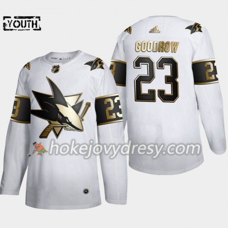 Dětské Hokejový Dres San Jose Sharks Barclay Goodrow 23 Adidas 2019-2020 Golden Edition Bílá Authentic